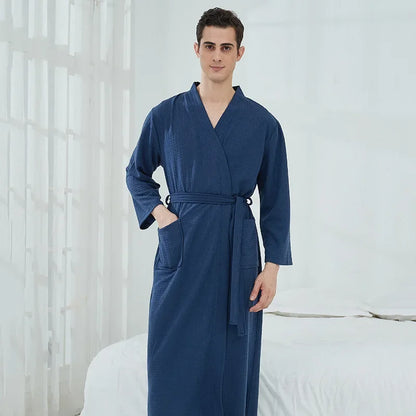 Soft and Comfortable Bathrobe Sauna Suits for Women Thin Nightgown Long Couples Home Clothes for Hotel Bathrobe Men