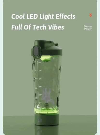 Portable Mixing Cup 600ml Protein Shaker Bottle Fully Automatic Blender Kettle USB Rechargeable Multipurpose for Gym Outdoor