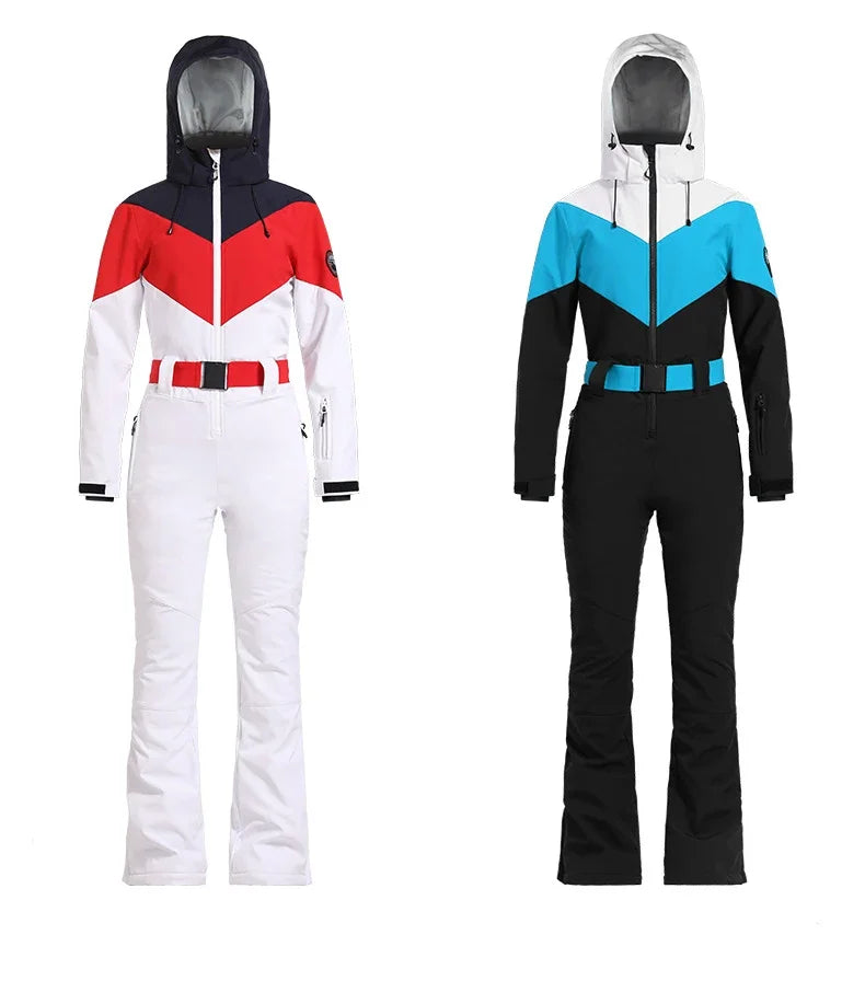 Snow Suites Winter 1PS Snowboard Wear Sports Women Snowsuits 2025 Female Windproof Skiing Suites Hooded Waterproof Ski Clothing