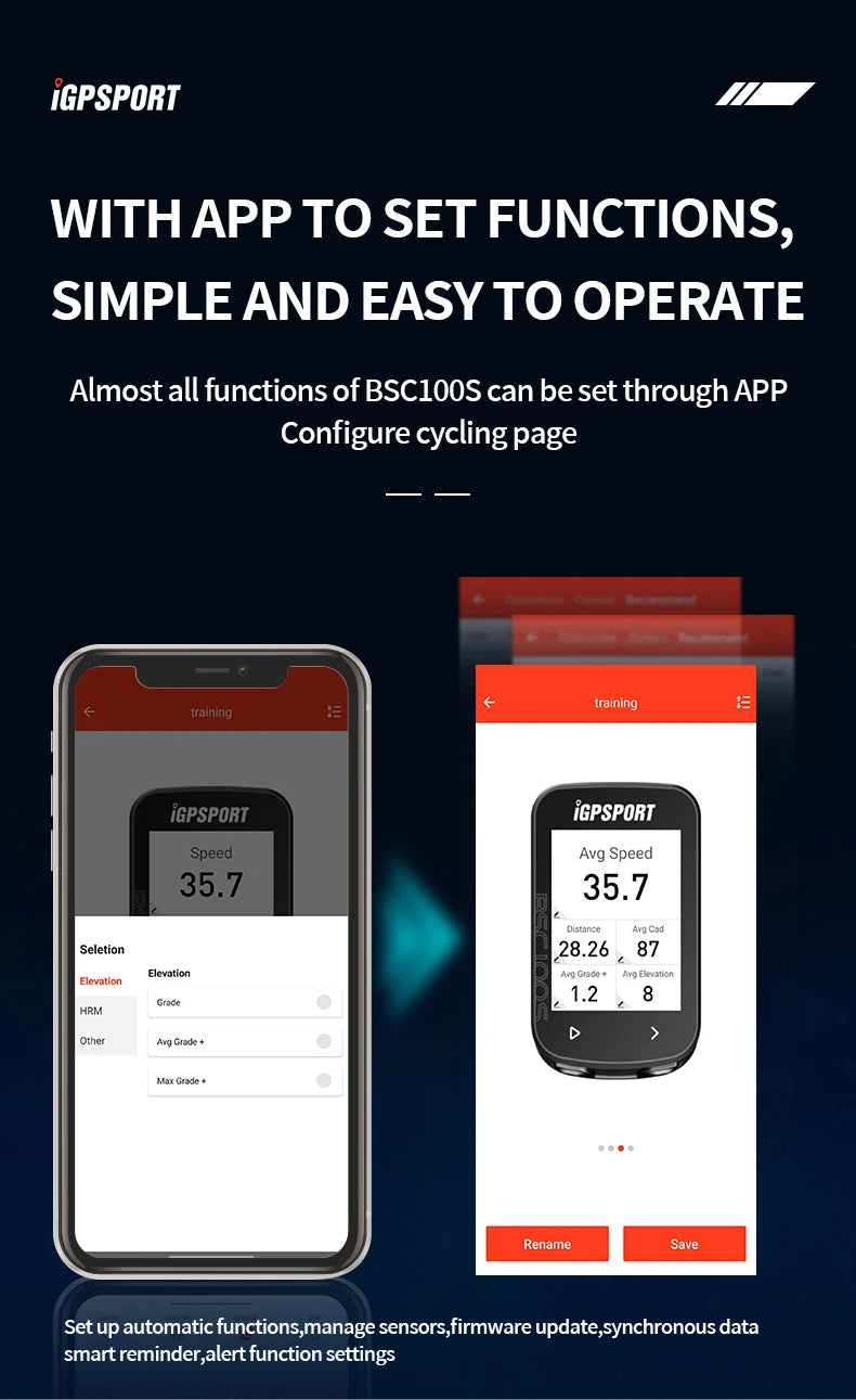 IGPSPORT Bicycle Computer BSC100S Computer BLE Bluetooth ANT Waterproof Wireless Bike Stopwatch MTB Road Cycling Bike Computer
