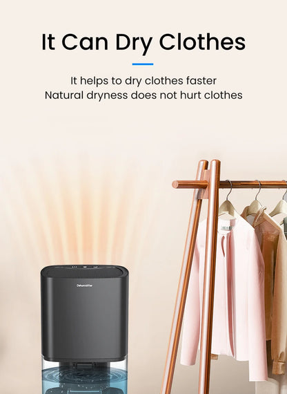 Smart Air Purifier Portable Dehumidifier Home Office and RV Eliminate Damp Mold and Moisture Easy To Use and Energy Efficient
