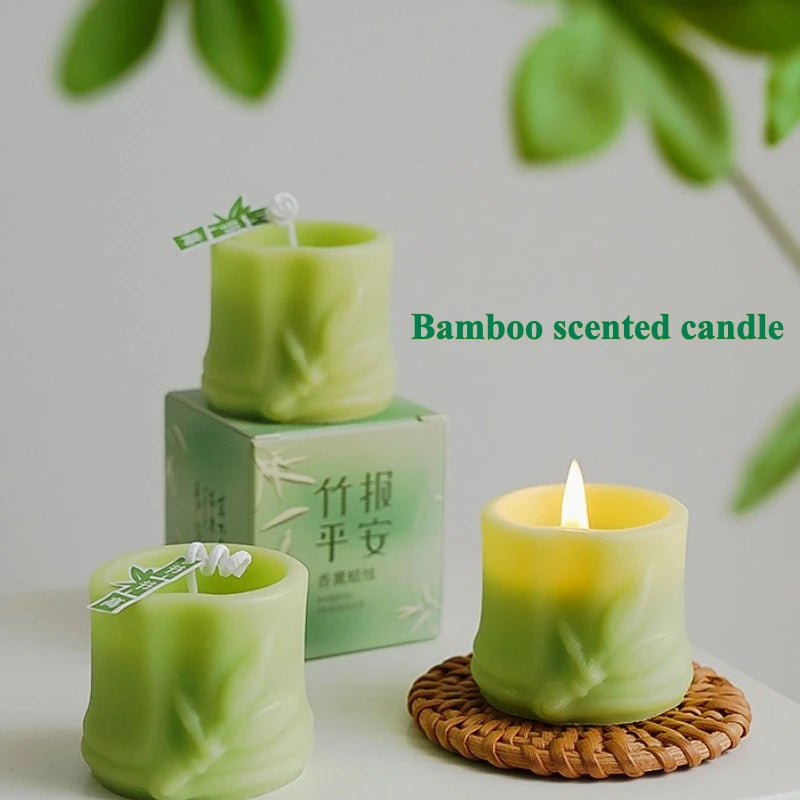 Natural Plant Scented Bamboo Scented Candle Table Decor Home Decoration Wedding Birthday Party Candles