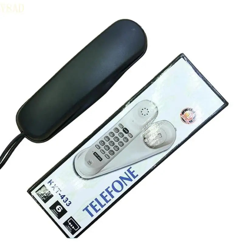 Y8AD KXT-433 Corded Telephone English Small Wall Mountable Phones Last Number Rerdial