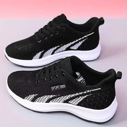 Fashion Women's Sneakers Lightweight Womens Shoes Comfortable Ladies Vulcanized Shoes Outdoor Lace-up Training Shoes Zapatillas