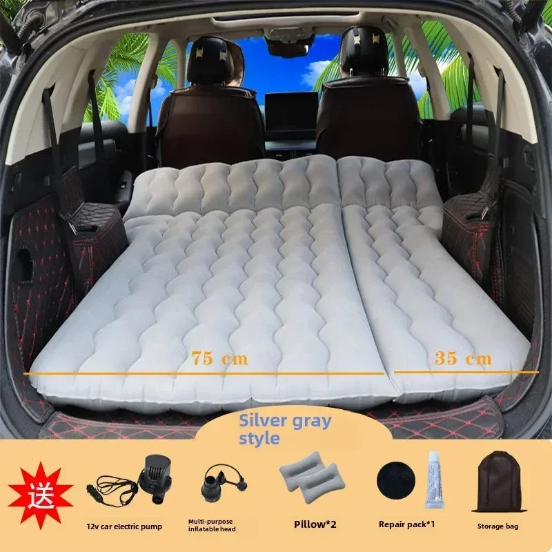 Airbed Household Outdoor Single Double Air Bed Thickened Folding Inflatable Convenient Mattress Sleep Rest for Car SUV Travel