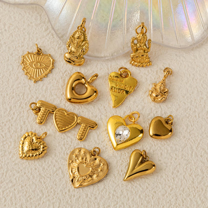 1 Love Blessing Series Pendant Accessory from Europe and America, DIY Accessory Gold Plated and Color Preserved