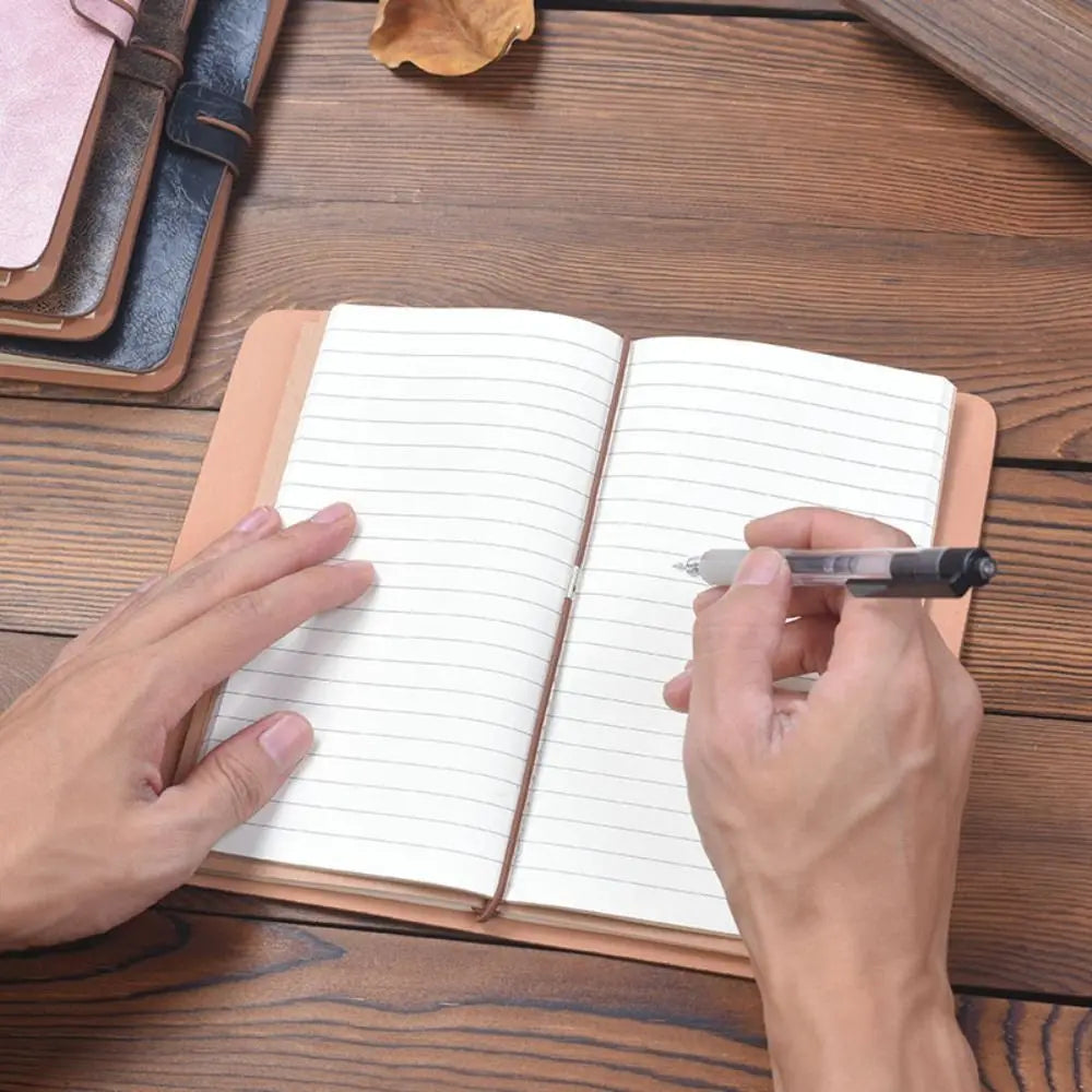 Business Portable Leather Notebook Stationery Hand Ledger Diary Book Exquisite Hardcover Notepad Office