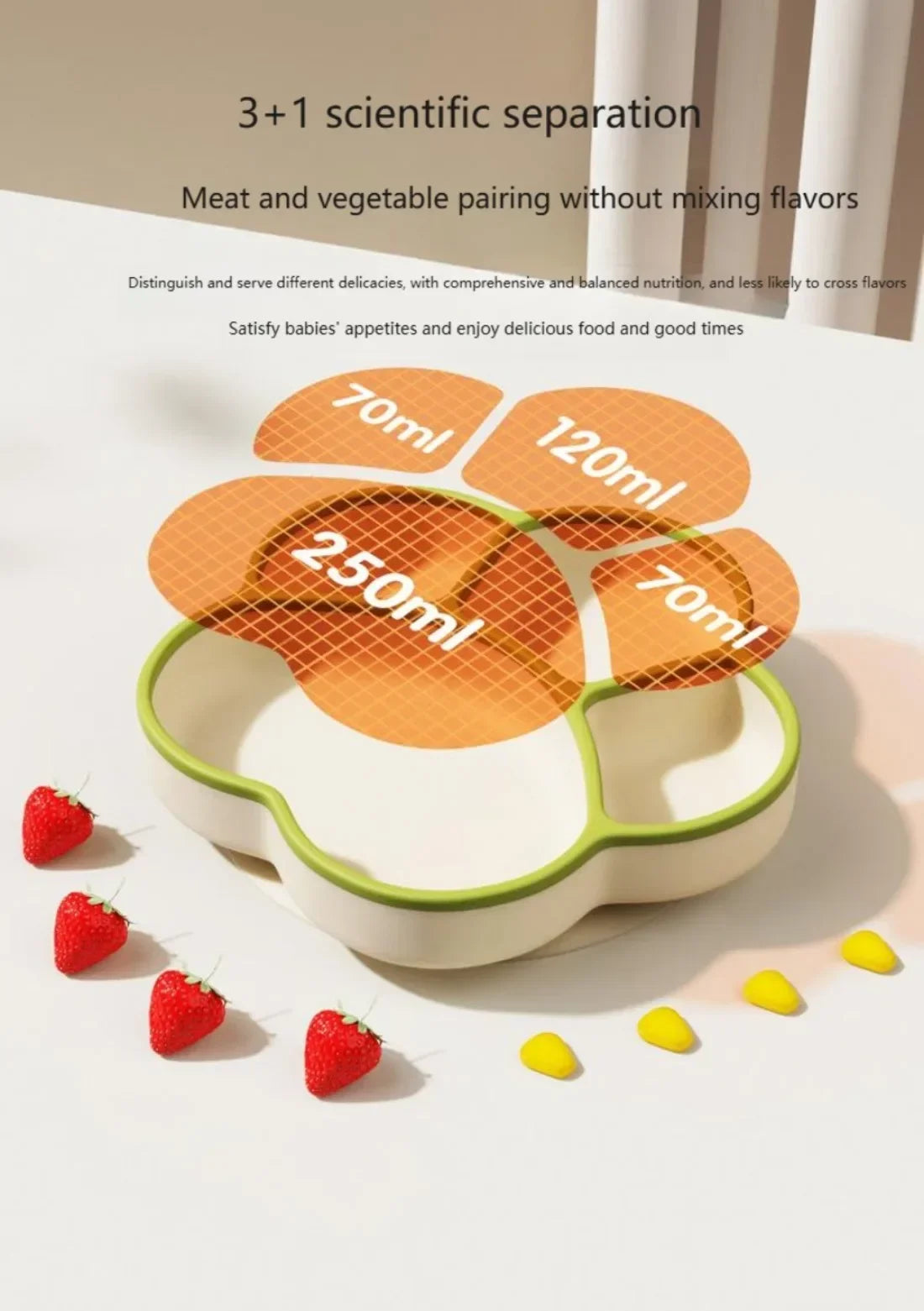 Baby Silicone Dining Plate with Baby Feeding Toddler Training Tableware Straw Cute Cat Claw Child Dishes Kids Plate Dishes Bowl