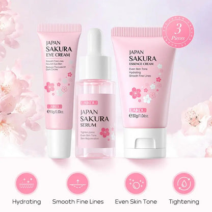 Sakura Skin Care Sets & Kits With Cleanser Serum Eye Cream essence Cream Beauty Products For Women Gift Sets Routine Travel Kit