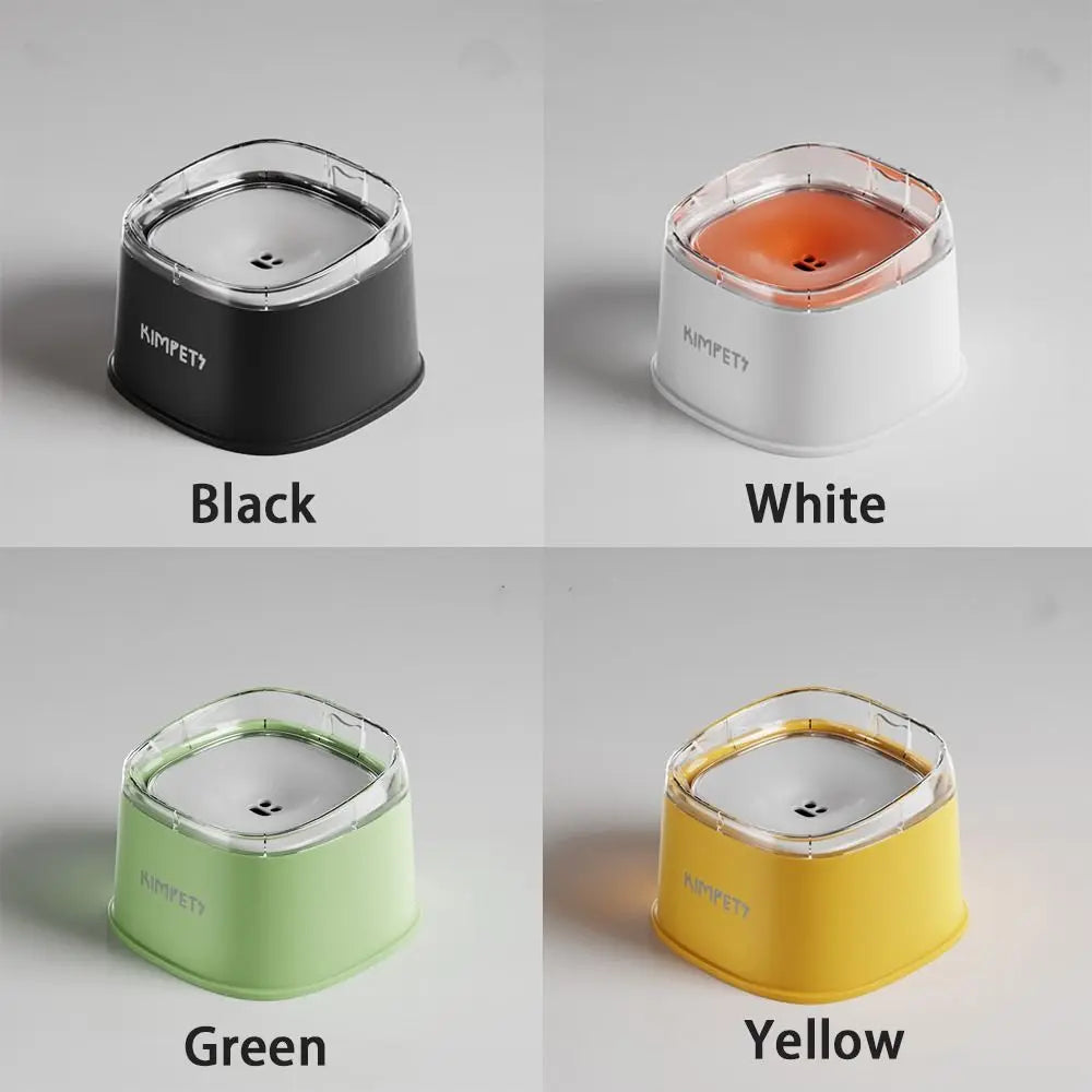 Non-Wetting Mouth Pet Floating Bowl Spill Proof Anti-Tip Pet Water Bowl Large Capacity 2000ML Dogs Slow Drinking Bowl Multi-Pet