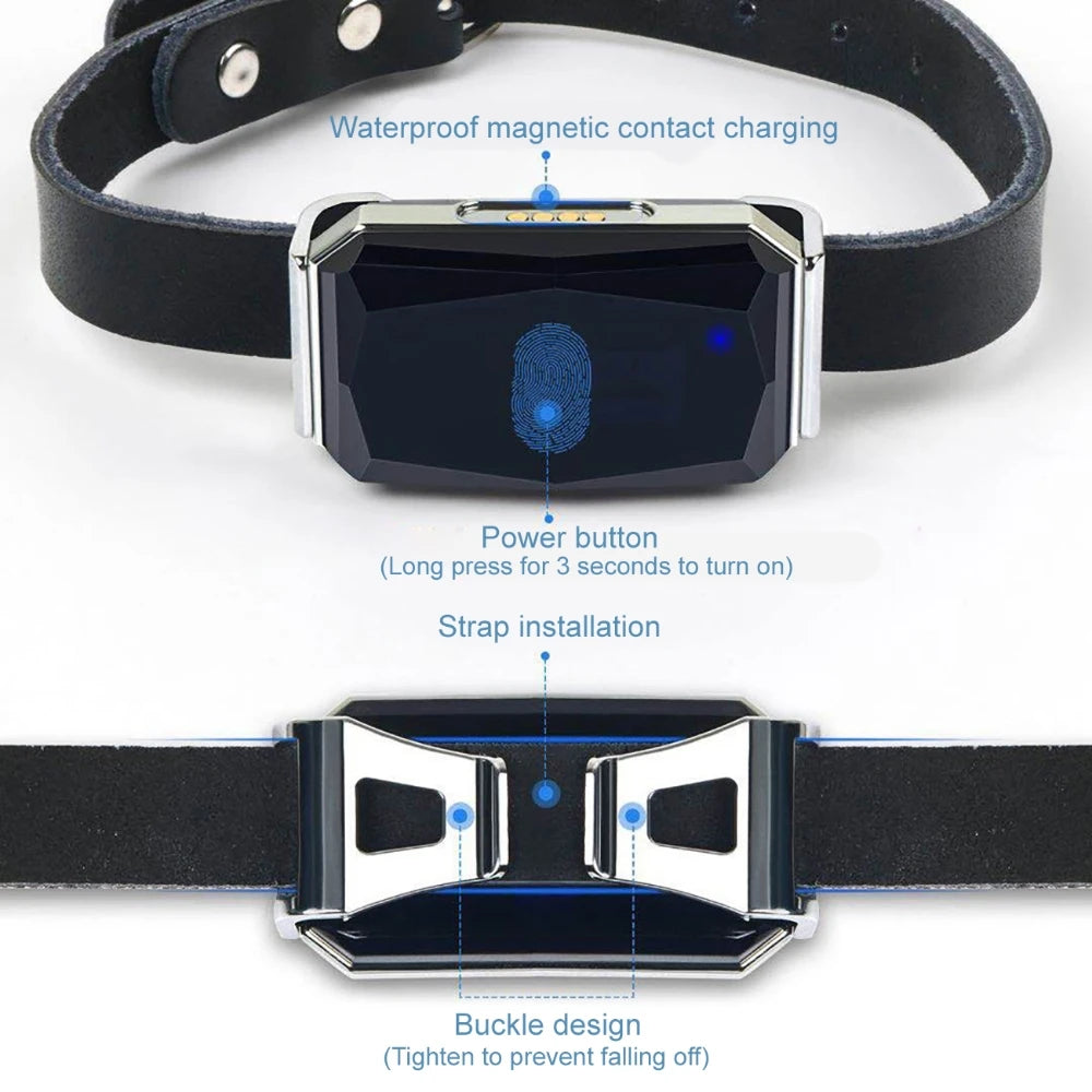 Dog Cat GPS Tracker Pets Anti-Lost Smart Locator Mobile APP Control IP67 Waterproof GPS AGPS WIFI LBS TF card Positioning Modes