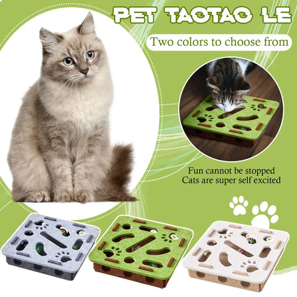 Interactive Educational Toys For Indoor Cat Tease Box Cat Puzzle Toy Felt Puzzle Box Sports Entertainment Hunting Cat Toys