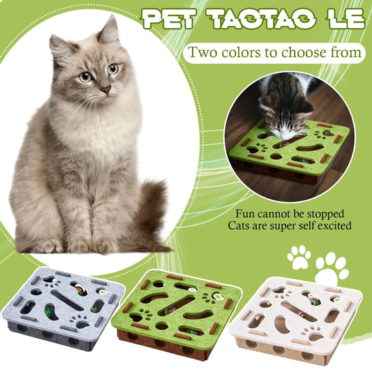 Interactive Educational Toys For Indoor Cat Tease Box Cat Puzzle Toy Felt Puzzle Box Sports Entertainment Hunting Cat Toys