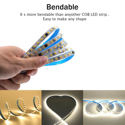 5m 10m 20m 50m LED Strip Light AC 220V 230V 240V IP55 2835 120 LEDs Flexible Ribbon Rope Lights Tape 9 Colors Home Decoration