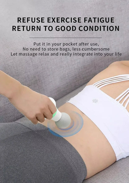 Mini Portable Massage Gun Deep Tissue Percussion Handheld Muscle Massager for Athletes Body Back Pain Relief