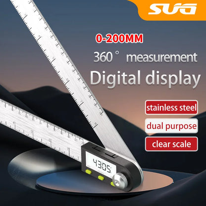 Multi functional digital angle ruler-High precision universal level and multi-purpose electronic measuring ruler
