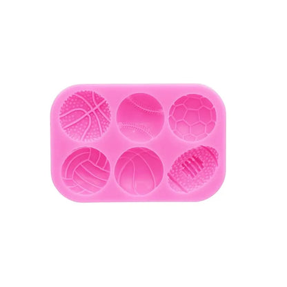 Sports Ball Football Basketball Accessories DIY Jewelry Earrings Silicone Mould Epoxy Flexible Polymer Clay Mold Chocolate Mold