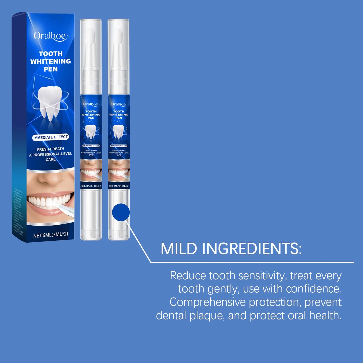 Teeth Whitening Gel Pen Dental Whitener Remove Stains Reduce Yellowing Teeth Gums Treatment Fresh Breath Tooth Brightening Serum