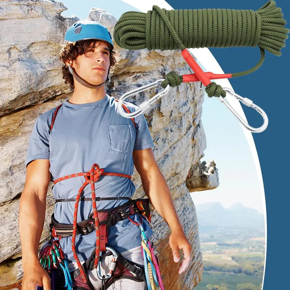 Climbing Rope 5m/16ft Outdoor Safety Nylon Ropes Outdoor Gear Working Protection Paracord For Escape Rescue Survival Parachute