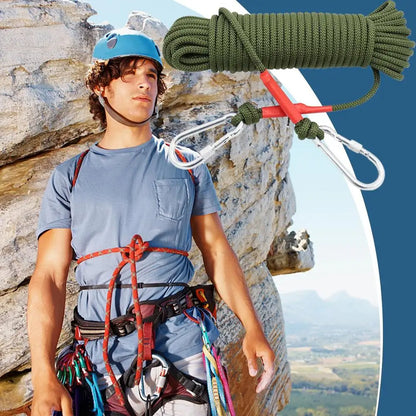 Climbing Rope 5m/16ft Outdoor Safety Nylon Ropes Outdoor Gear Working Protection Paracord For Escape Rescue Survival Parachute