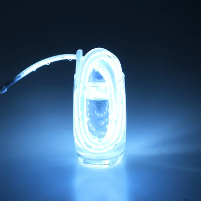 LED Car Hood Decorative Light Strip Start Scan Dynamic Ambient Light Car Daytime Running Light DRL With Turn Signal Lamp 12V