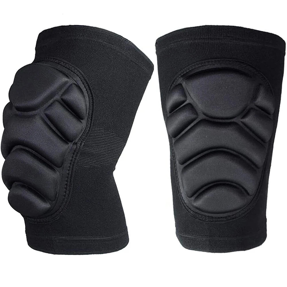 1Pair Premium Knee & Elbow Pads - Thick EVA Foam Protection for Sports & Work - Anti-Slip Design for Basketball/Volleyball/Work