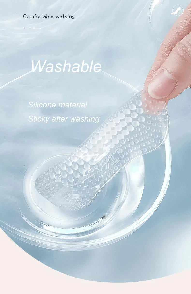 Upgrade Silicone Heel Stickers Heels Grips for Women Men Anti Slip Heel Cushions Non-Slip Inserts Pads Foot Heel Care Protector