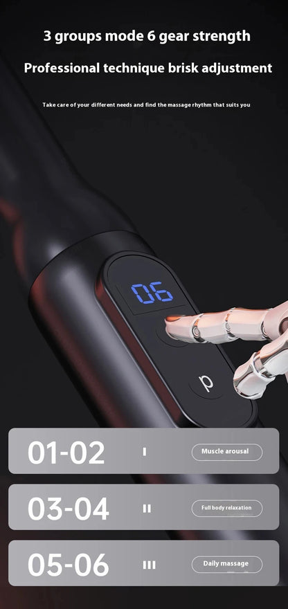 Portable Deep Tissue Massage Gun with U-Shaped Handle for Neck Back Shoulder Leg Pain Relief Home Gym Travel Use