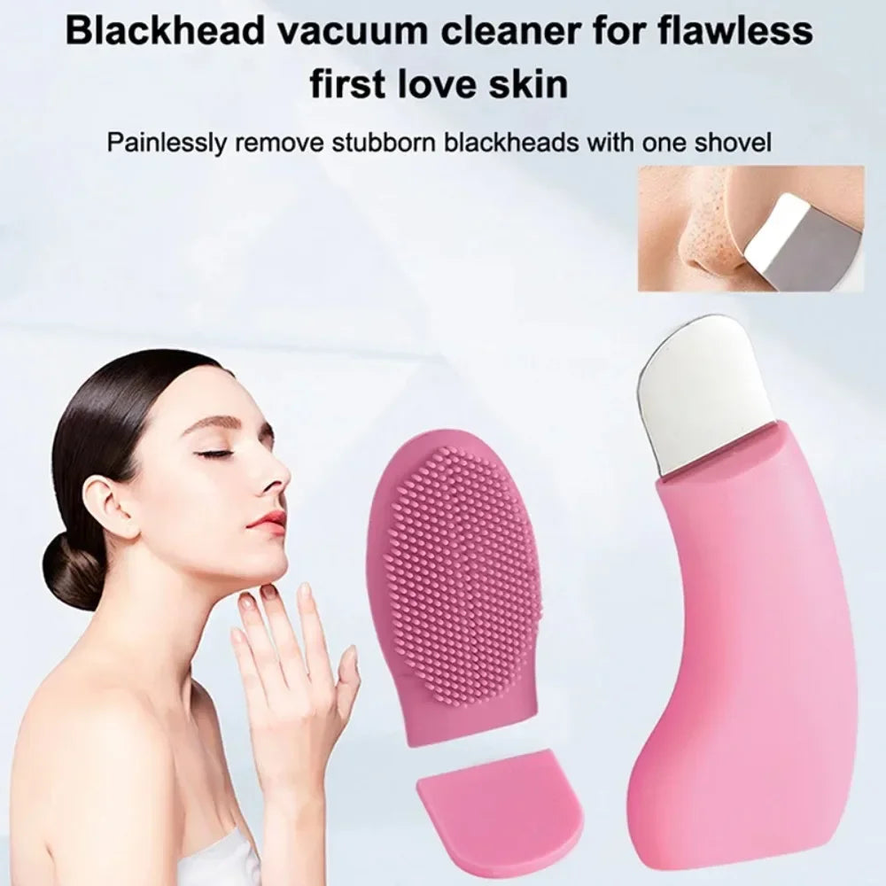 Facial Blackhead Removal Tool Silicone Nose Whitehead Remover Face Scraper for Deep Cleansing Brush Face Spatula Skin Care Tool
