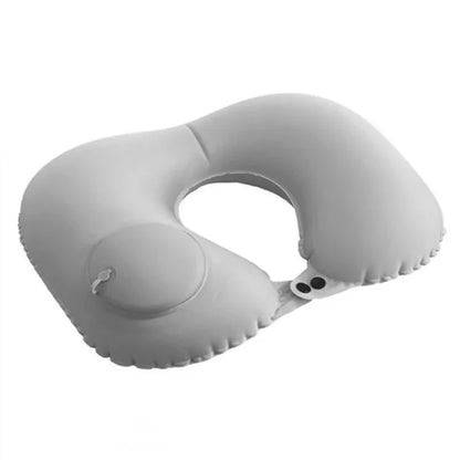 Inflatable Travel Neck Pillow U-shaped Cervical Orthopedic Protection Pillow Outdoor Portable Foldable Pillow Travel Essentials