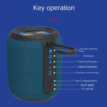 Sound Bluetooth Speaker TWS Stereo Portable Loudspeaker IPX5 Waterproof with Rope Wireless Bluetooth Speaker Music Player