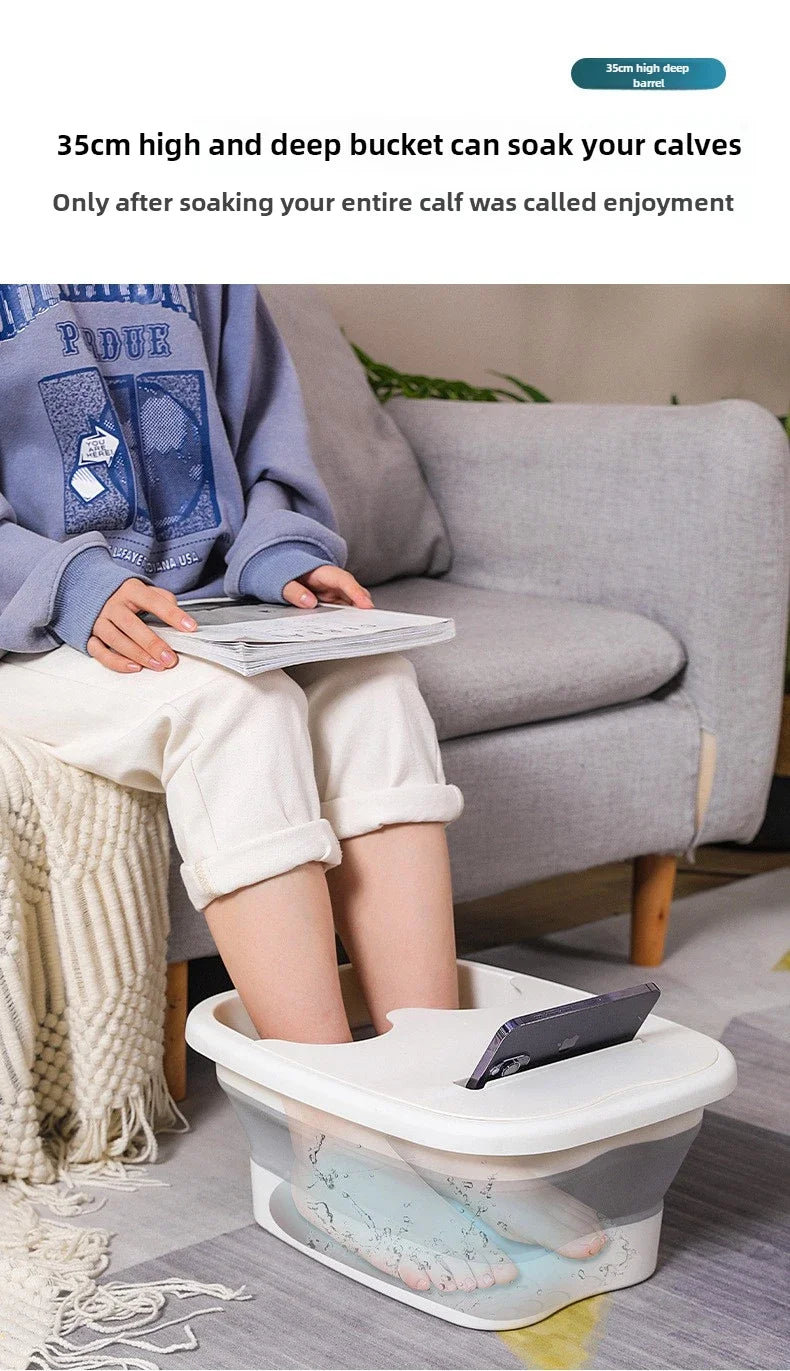 Foldable Footbath Massage Bucket Soaking Bucket Folding Basin Spa Foot Bath Bucket Household Sauna Bathtub Pedicure Bath Bathtub