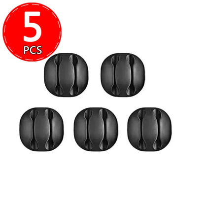 Cable Clip Adhesive Silicone Cable Holders Organizer Desk Cable Management Clips Wire Cord Holder In Office Home Car