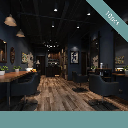 10PCS 40x15cm Thickened Self-adhesive Wood Grain Floor Wallpaper Bedroom Decoration Floor Stickers Home Decor Floor Wallpaper