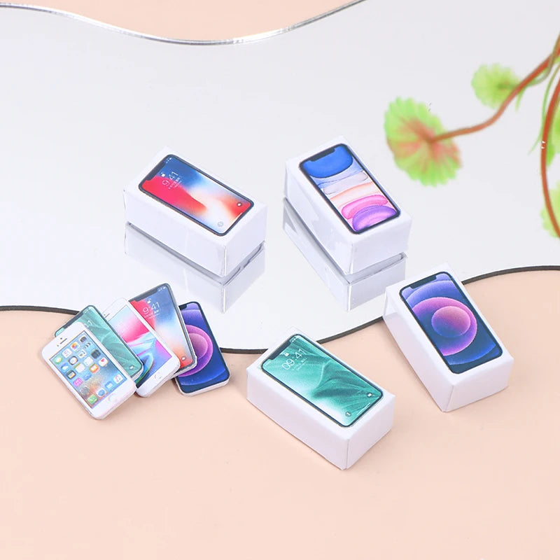 1:12 Scale Miniature Dollhouse Mobile Phone Model for Doll House Decoration