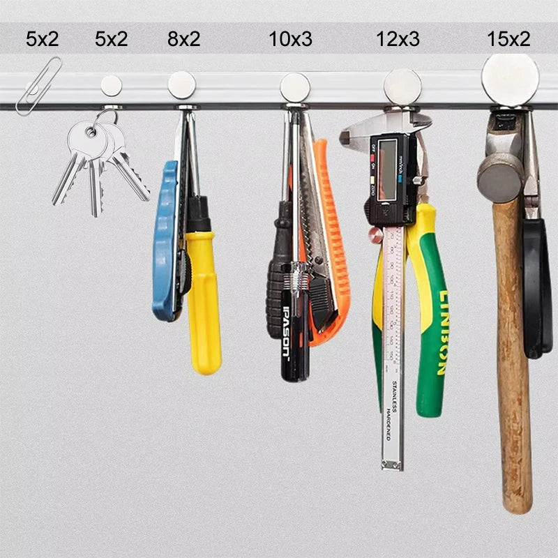 Super Powerful Magnets Strong Disc Magnets for Fridge, DIY, Building, Scientific, Craft, Education, 5x2 8x2 10x2 10x3