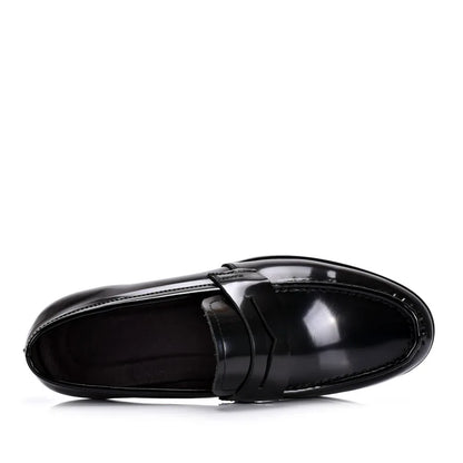 Luxury Slip On Dress Shoes Men Genuine Leather Italian Loafer Shoes For Men Black Patent Leather Formal Oxford Men Wedding Shoes