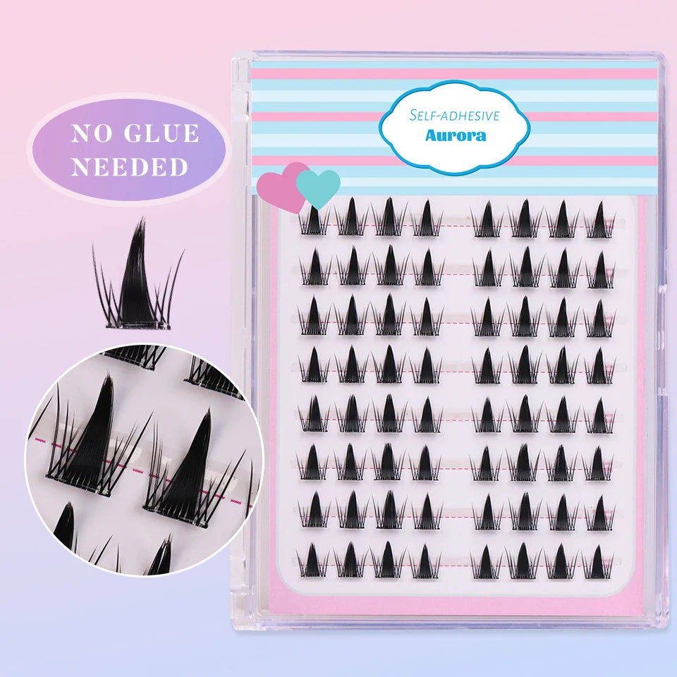 Lashprofessor Glue-Free DIY Self-adhesive False Eyelashes Self-adhesive Reusable DIY Segmented Lashes No-Glue DIY Cluster Lashes