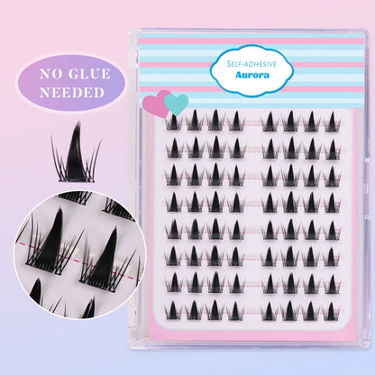 Lashprofessor Glue-Free DIY Self-adhesive False Eyelashes Self-adhesive Reusable DIY Segmented Lashes No-Glue DIY Cluster Lashes