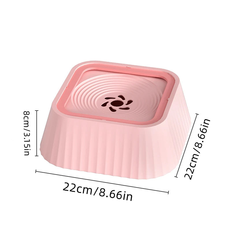 Spill Proof Pet Water Fountain with Floating Plates Non Slip Anti Splash Bowl Suitable for Cats and Dogs Clean Drinking