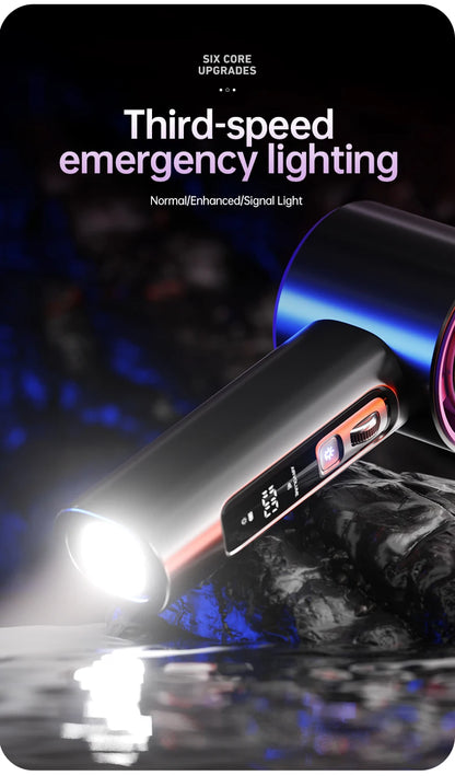 VGR 100 Speed High-speed Handheld Electric Fan with Flashlight USB Mini Portable Charging Small Fan Desktop Small Electric Fan