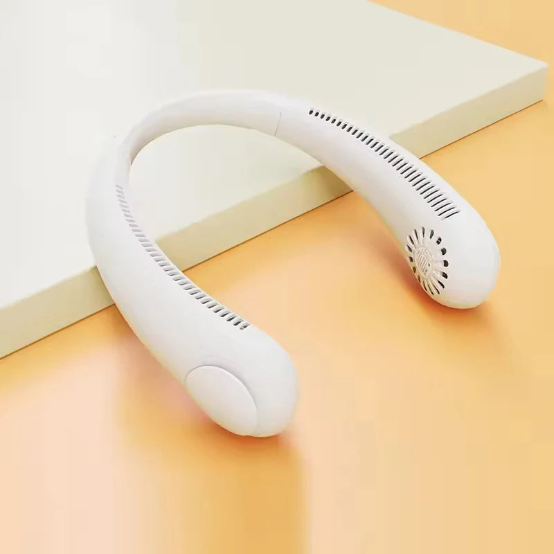 Handheld Fan Portable Mini Fan Portable Mini Leafless Hanging Neck USB Fan Battery Operated for Outdoor Use
