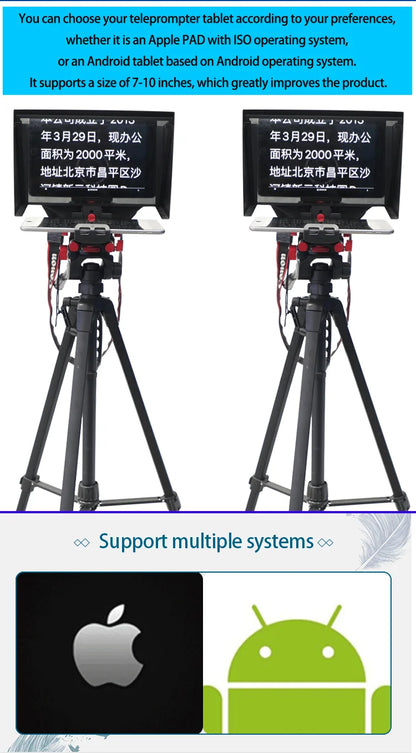 TYST TY-320 Portable Inscriber Tablet Teleprompter Artifact Video Remote Control for 7-10 inch Screen Computer DSLR Recording