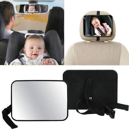 Car Baby Rearview Mirror Baby Rear View Seat Mirror Monitor Child Kids Adjustable Rear Seat Mirror Infant Rear Facing Mirrors