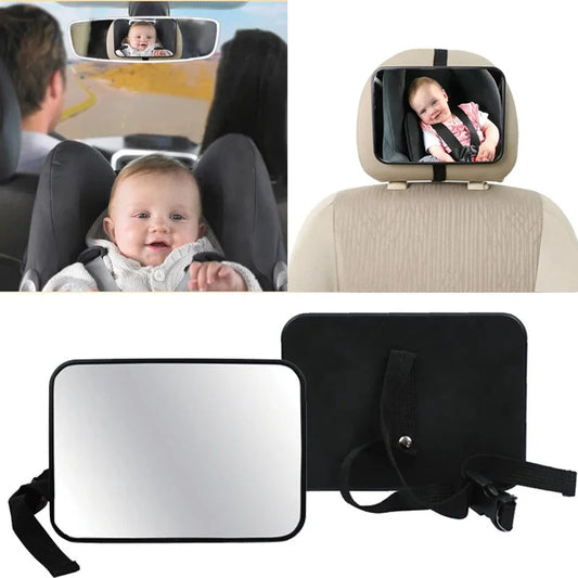 Car Baby Rearview Mirror Baby Rear View Seat Mirror Monitor Child Kids Adjustable Rear Seat Mirror Infant Rear Facing Mirrors