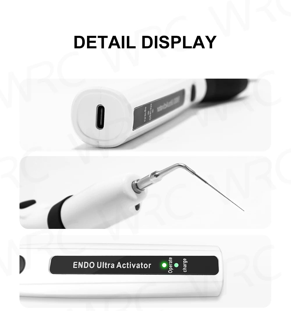 LED Dental Wireless Ultrasonic Activator Endo Ultra Activator Ultrasonic Washing Tooth with 6 Tips Dentistry Tools