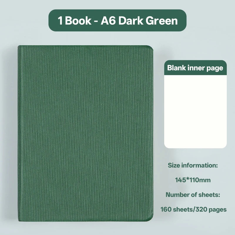 Notebooks A6 360P Lined/Blank Page Diary Planner Journal Notepad Stationery For Office School Supplies Bullet Sketch Agenda 2025