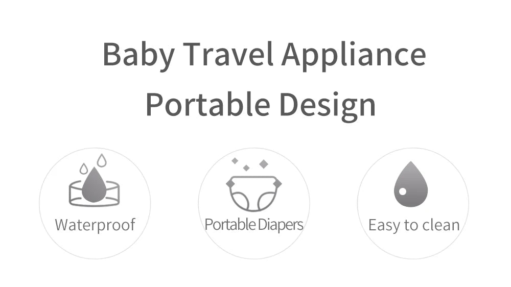 Portable Baby Changing Mat Infant Multifunction Diaper Changing Pad Newborn 2 IN 1 Waterproof Changing Pad Cover Storage Bag