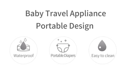 Portable Baby Changing Mat Infant Multifunction Diaper Changing Pad Newborn 2 IN 1 Waterproof Changing Pad Cover Storage Bag
