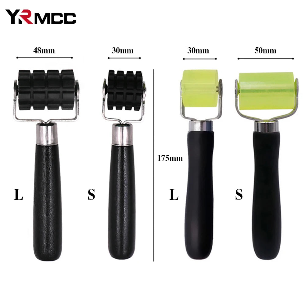 Car Soundproof Roller Thick Rubber Tire Compaction Tools Moto Auto Repair Press Wheel Car Maintenance Anti-Vibration Roller